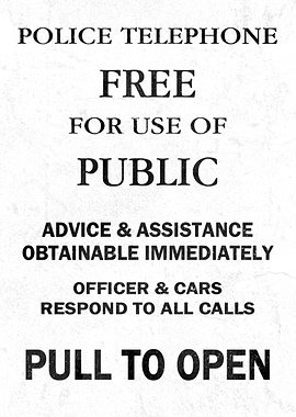 Doctor Who TARDIS Police Telephone Box Sign