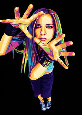 Avril Lavigne Pop Art Portrait
