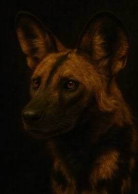 African Wild Dog Portrait