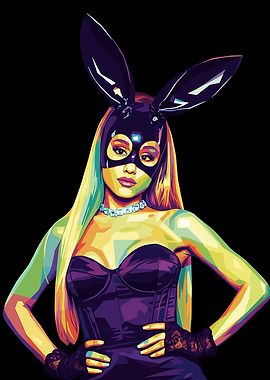 Ariana Grande Bunny Mask Pop Art