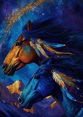 Two Horses Mountain Landscape