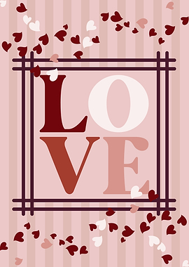 Love Typography with Hearts