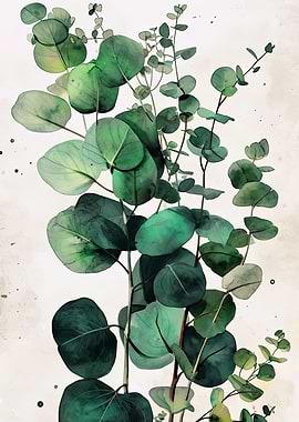 Eucalyptus Watercolor Painting