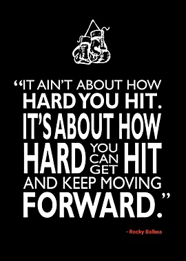 Rocky Balboa Quote Boxing Gloves