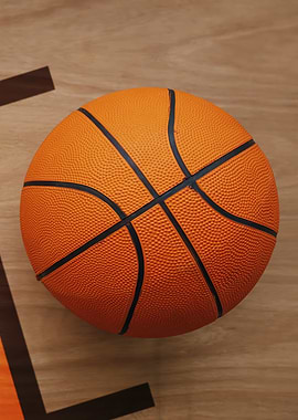 Basketball on Court