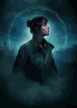 Mystical Woman in Urban Setting