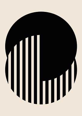 Abstract Black and White Geometric Design