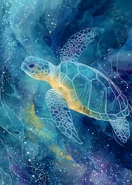 Watercolor Sea Turtle
