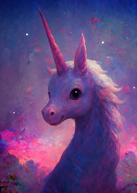 Rose Unicorn Portrait