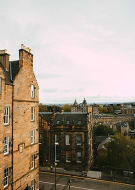 Edinburgh Cityscape with Stone Buildings