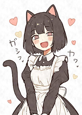 Anime Cat Girl Maid Nekomimi