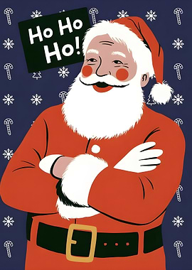 Santa Claus with arms crossed