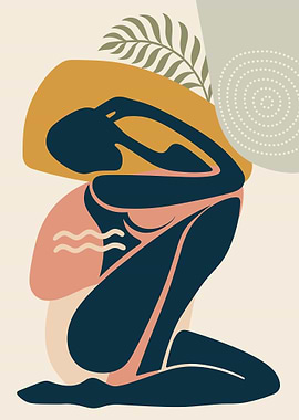 Abstract Woman Figure Art Print