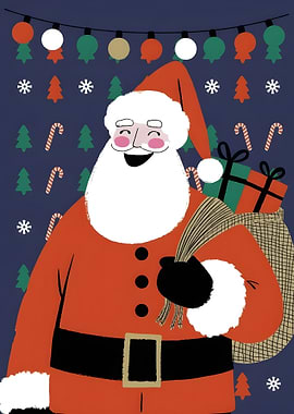 Festive Santa Claus Illustration