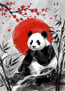 Panda Japanese Art
