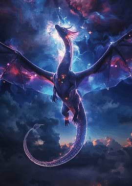 Cosmic Dragon Starry Sky