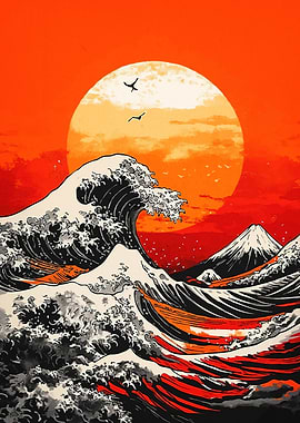 Great Wave Sunset