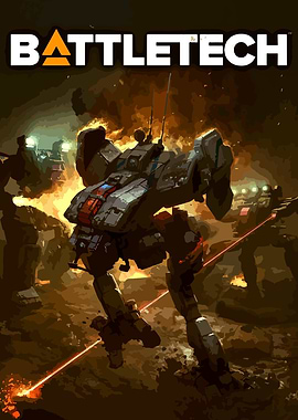 Battletech Mech in Combat