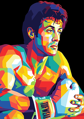 Sylvester Stallone Rocky Pop Art Portrait