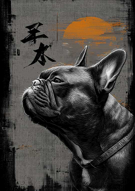 Ukiyo Minimalism French Bulldog