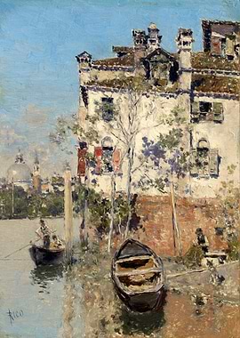 Venetian Canal Scene Painting