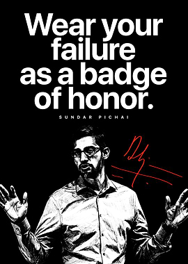 Motivational Poster – “Wear Your Failure as a Badge of Honor”