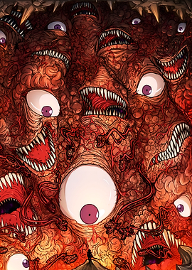 Monster with Eyes and Teeth