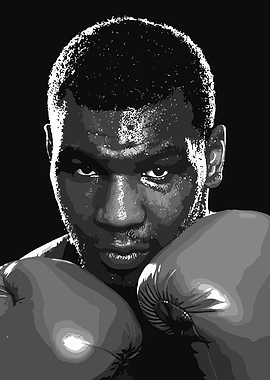 Mike Tyson Boxing Portrait