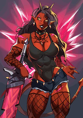 Demon Girl with Sword