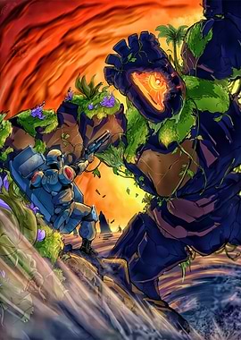 Risk of Rain Game Illustration