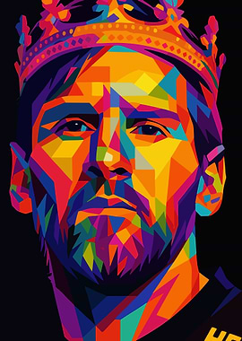 Lionel Messi Colorful Pop Art Portrait