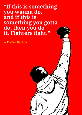 Rocky Balboa Quote Poster