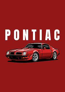 Red Pontiac Trans Am Illustration
