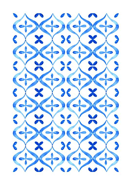 Blue Watercolor Pattern