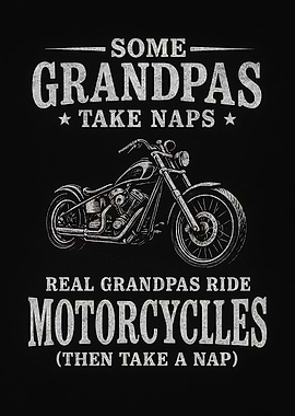 Funny grandpa Classic Motorcycle Design
