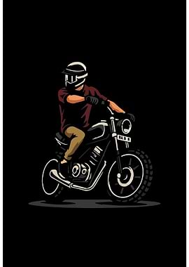 Motorcycle Rider Illustration