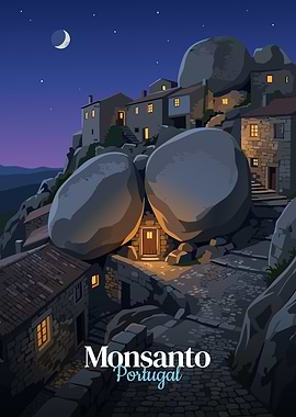 Monsanto Portugal at Night