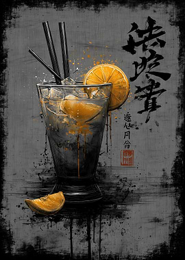 Ukiyo Minimalism Orange Cocktail