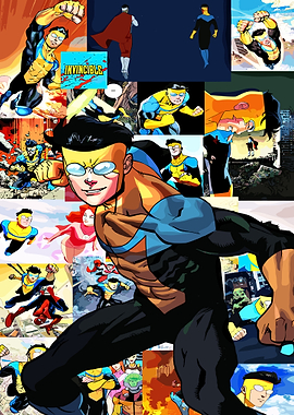 Invincible Comic Book Collage