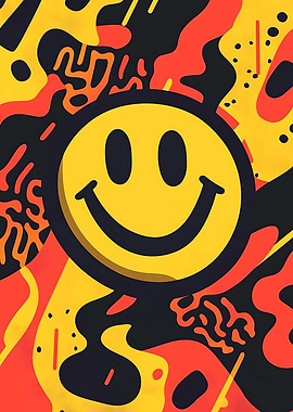 Cyber Smile Abstract Art