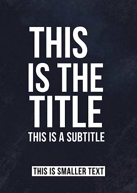 Text on Dark Blue Background