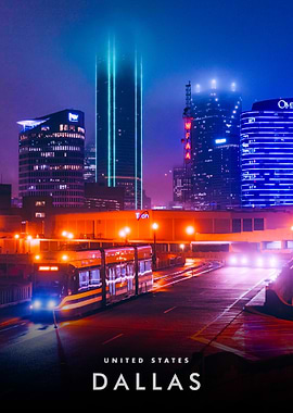 Dallas Cityscape at Night