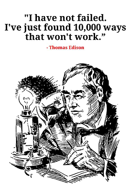 Thomas Edison Quote and Portrait