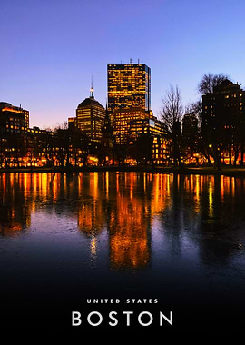 Boston Skyline at Night