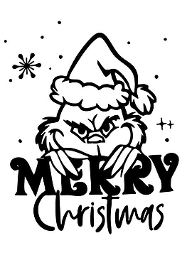 Merry Christmas Black and White