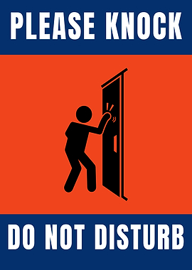 Please Knock Do Not Disturb Sign