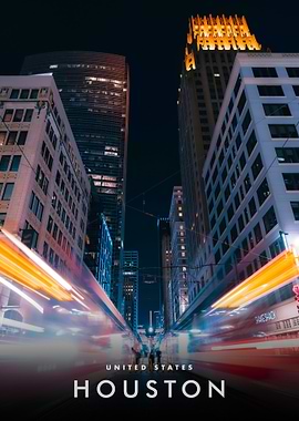 Houston Cityscape at Night