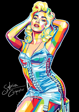 Sabrina Carpenter Pop Art Portrait