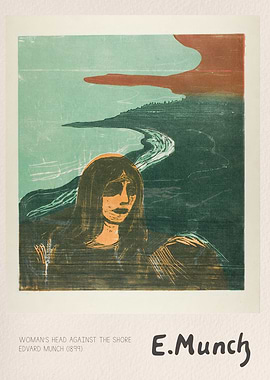 Woman's Head Against the Shore by Munch