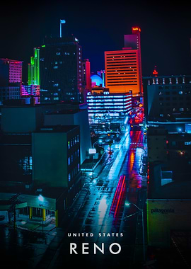 Reno Nevada at Night